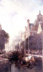 Veduta di un canale a Rotterdam