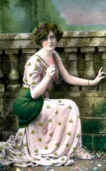 Gabrielle Ray 1883-1973, attrice inglese, inizio XX secolo