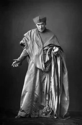 Henry Irving 1838-1905, attore inglese, 1893