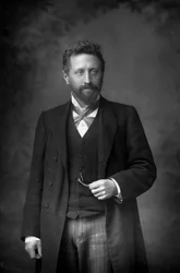 Professor William Edward Ayrton 1847-1908, fisico e ingegnere elettrico britannico, 1893