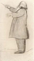 Johannes Brahms, compositore tedesco, che dirige