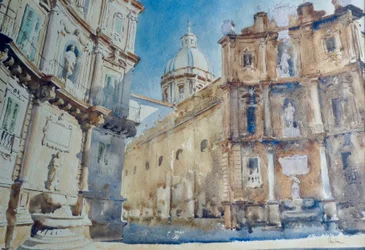 572 Ombre del tardo pomeriggio - Palermo, Quattro Canti