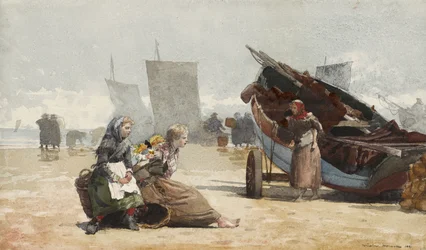 Scena di spiaggia, Cullercoats, 1881