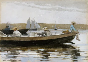 Ragazzi in una dory