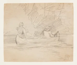 Canoa con tre uomini