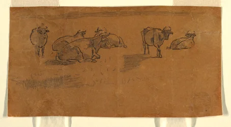 Disegno, Mucche al pascolo, 1872 ca.