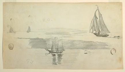 Disegno, Quattro golette, forse 1880