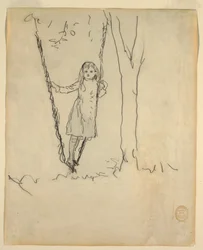 Disegno, Ragazza in piedi sull
