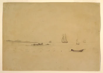 Disegno, Punta di terra con faro, 1880 ca.