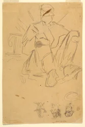 Disegno, schizzi di accampamenti dell