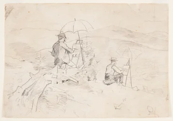 Disegno, studio per "Artists Sketching in the White Mountains" e "The Artist in the Country", 1868