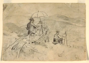 Disegno, studio per "Artists Sketching in the White Mountains" e "The Artist in the Country", 1868