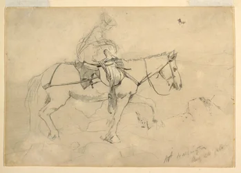 Disegno, studio per "Sentiero delle briglie, Montagne Bianche", 24 agosto 1868
