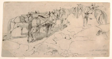 Disegno, studio per "Mount Washington" e "The Summit of Mt. Washington", 1869