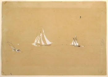 Disegno, due golette, 1880