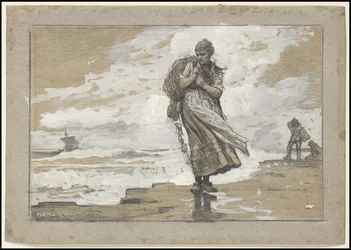 Ragazza pescatrice con rete, 1882