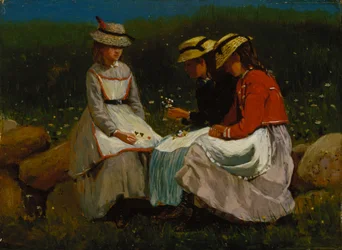 Ragazze in un paesaggio