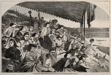 I nostri luoghi di villeggiatura - Corse di cavalli a Saratoga, 1865