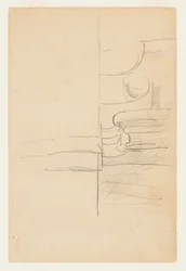 Schizzo di dettagli di una ringhiera di una nave