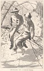 Dondolando su una betulla, da Our Young Folks, giugno 1867