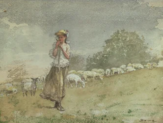 Accudire le pecore, Houghton Farm, c.1878-79