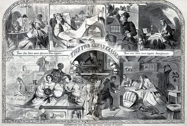 Giorno del Ringraziamento, 1860, Le due grandi classi della società, da Harper