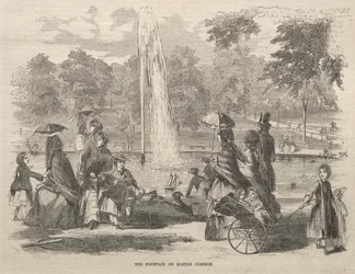 La fontana al Boston Common, 1857