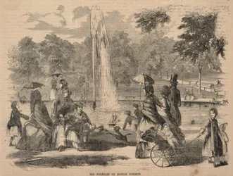 La fontana del Boston Common, da Ballou