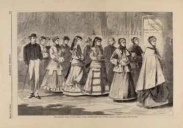 La passeggiata mattutina - La scuola delle giovani signore che passeggia per il viale, da Harper