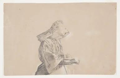 Donna con un cappello da sole