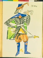 Figurina della pagina del dramma popolare "Lo zar Maksem