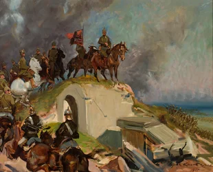 Scena di Battaglia dalla Prima Guerra Mondiale