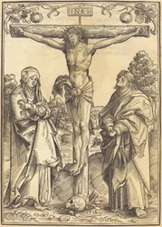 Cristo sulla croce con Maria e Giovanni