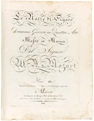 Copertina della partitura Le nozze di Figaro dramma giocoso in quattro atti