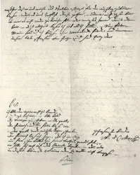 Lettera autografa di Wolfgang Amadeus Mozart