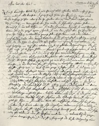 Wolfgang Amadeus Mozart (1756-1791) compositore austriaco. Lettera autografa al padre. Vienna 6 dicembre 1783