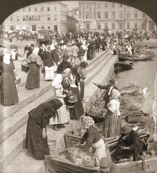 Barche del mercato, Helsingfors, Finlandia, 1898