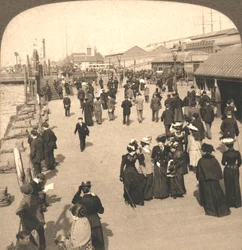 Lo sbarco del piroscafo oceanico, Liverpool, Inghilterra, 1901
