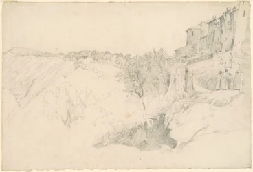 Collina con Case e Figure