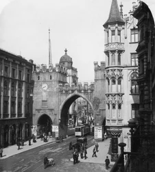 Porta Karlstor, Monaco di Baviera, Germania, c1900
