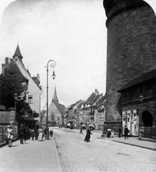 Strassenkarte, Norimberga, Baviera, Germania, c1900