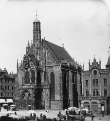 La Frauenkirche, Norimberga, Baviera, Germania