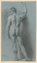 Nudo maschile in piedi, visto di schiena (1° premio 1774)