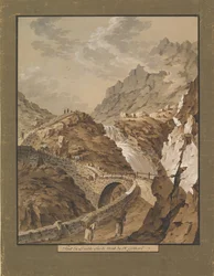Ponte del Diavolo verso il Monte Gothard in Svizzera, 1785-1824