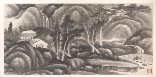 Paesaggi dei dodici mesi, 1685 circa (album di dodici fogli di pittura; inchiostro su carta)