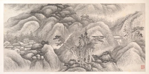Paesaggi dei dodici mesi, 1685 circa (album di dodici fogli di pittura; inchiostro su carta)
