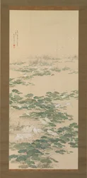 Aironi in uno stagno di loto, 1852