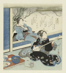 Geisha che suona lo shamisen