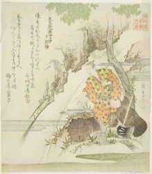 Il figlio devoto di Yoro dalle Dieci Lezioni Morali (Yoro koshi, Jikkinsho), dalla serie "Ventiquattro Paragoni Giapponesi di Pietà Filiale per il Circolo Honcho (Honchoren Honcho nijushiko)"