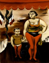 Donna e bambino forti